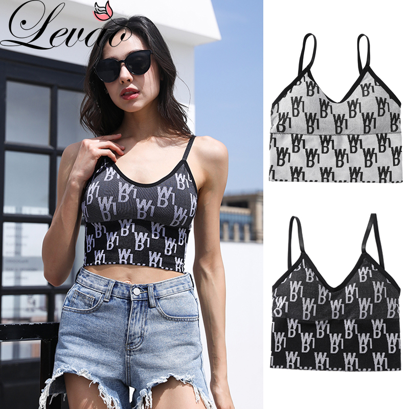Áo ngực Levao thể thao in họa tiết chữ thời trang dành cho nữ