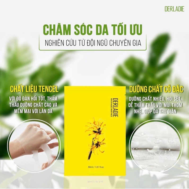 Mặt nạ giảm mụn, dưỡng sáng da Derladie Witch Hazel Mask Pack 30ml | BigBuy360 - bigbuy360.vn