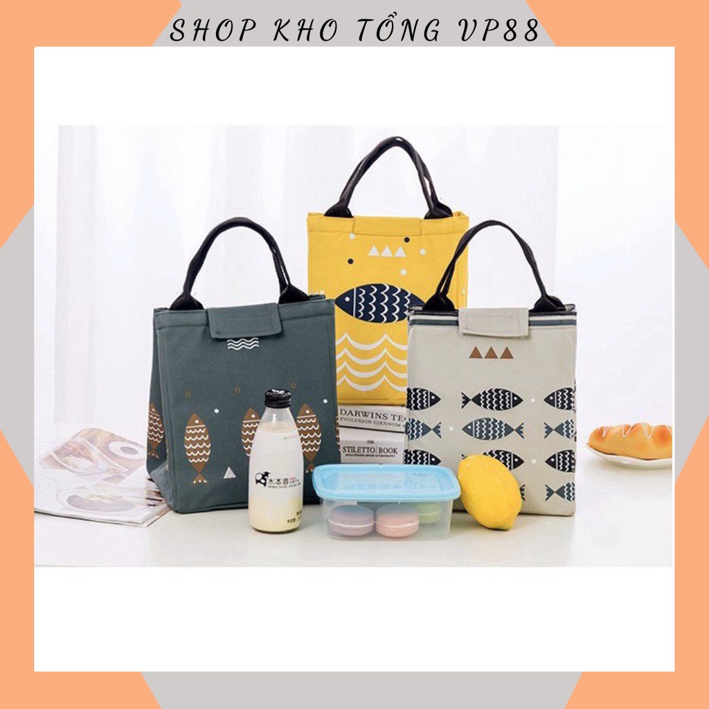 TÚI GIỮ NHIỆT ĐỰNG ĐỒ KIỂU NHẬT (DÁN MIỆNG)-88042-KHO TỔNG