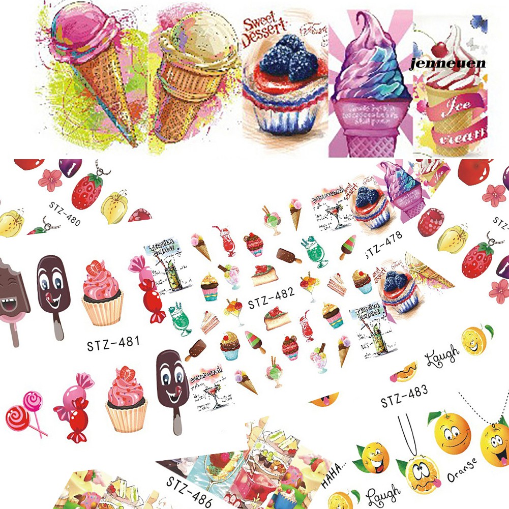 [Hàng mới về] Set 18 Tấm Hình Dán Trái Cây Trang Trí Móng Tay Nghệ Thuật