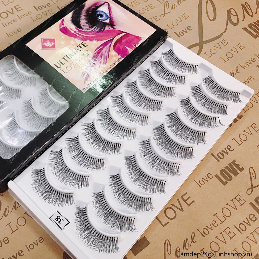 [số 38] Mi giả gân trong tự nhiên Ultimate Lashes U.S.A hộp 10 cặp Lamdep24g