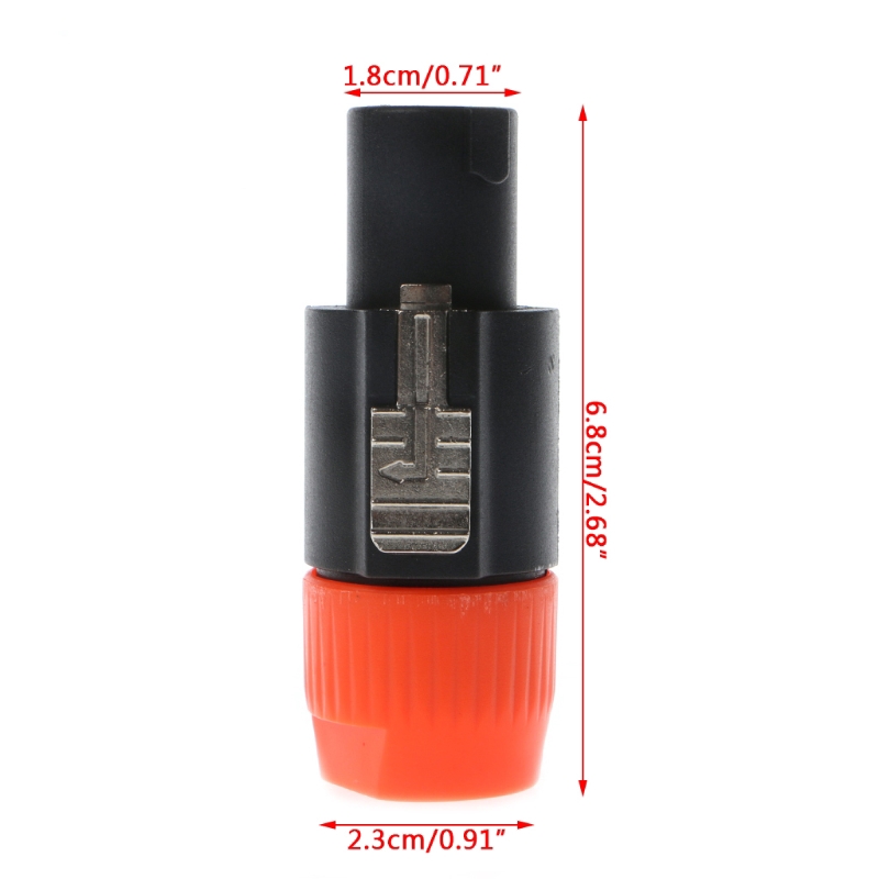 Đầu nối dây cáp âm thanh NL4FX 4 chấu kích thước 6.8x2.3x1.8cm bằng nhựa chuyên dụng