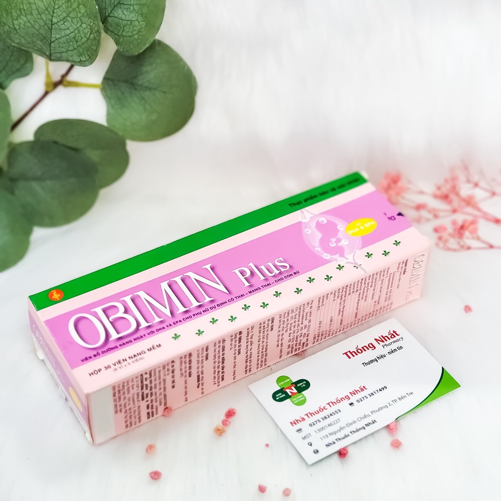Obimin Plus Multivitamins Bổ Sung DHA &amp; EPA Cho Bà Bầu và Sau Sinh Hộp 30 viên