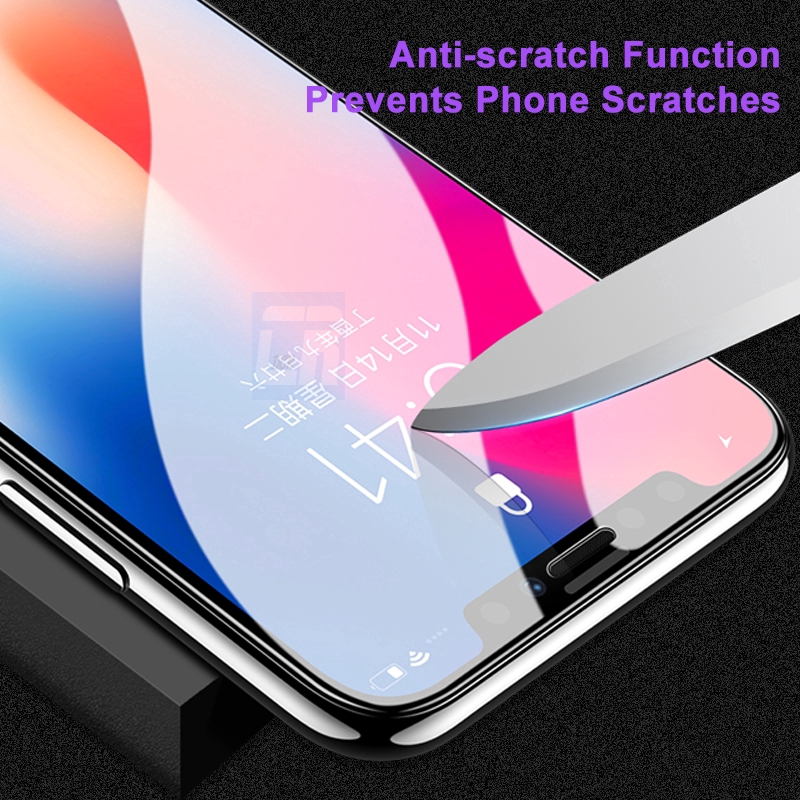 Miếng kính cường lực 9H chống ánh sáng xanh trong suốt bảo vệ cho IPhone X XR XS 11 12 Pro Max Mini 6 6s 7 8 Plus