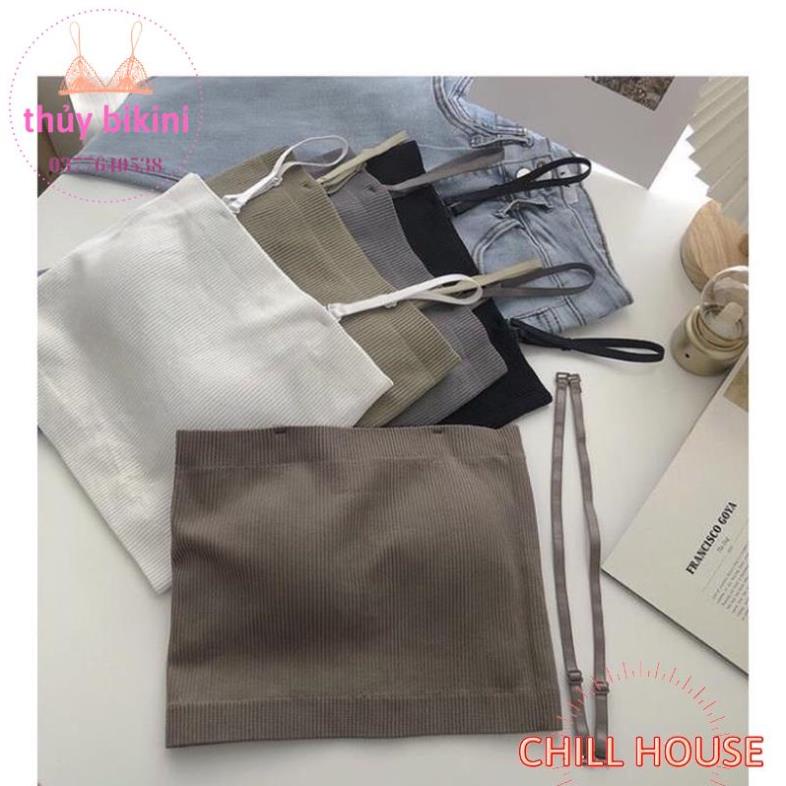 Áo bra 2 trong 1, tháo đc dây, có đệm, dáng croptop, chất cotton gân co giãn 4 chiều N99