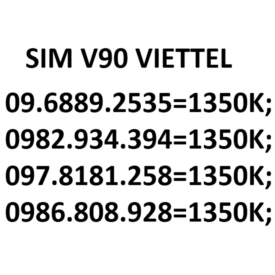 Sim đẹp 10 số viettel V90 ZX615