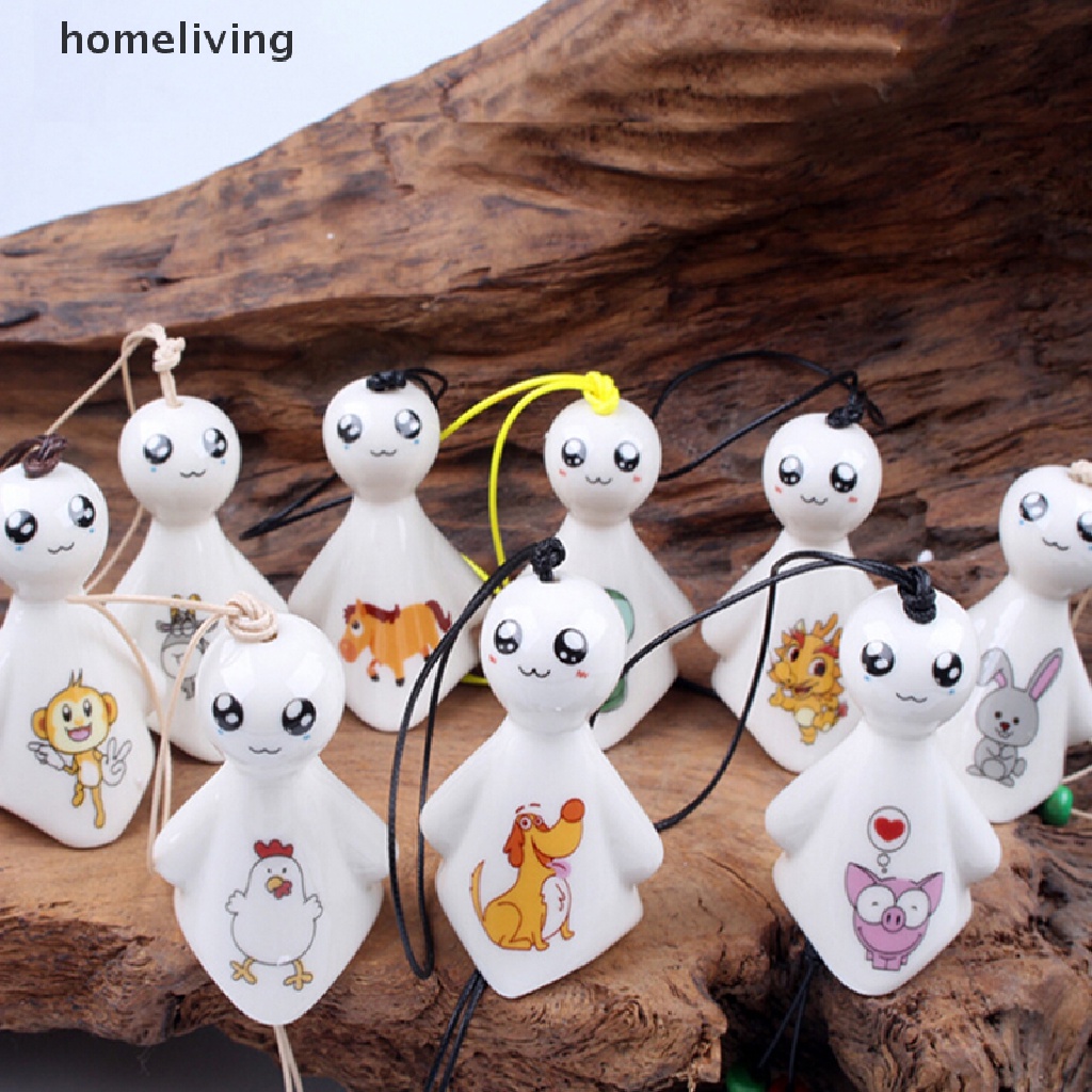 Chuông Gió Bằng Sứ Hình Búp Bê Trang Trí Nhà Cửa