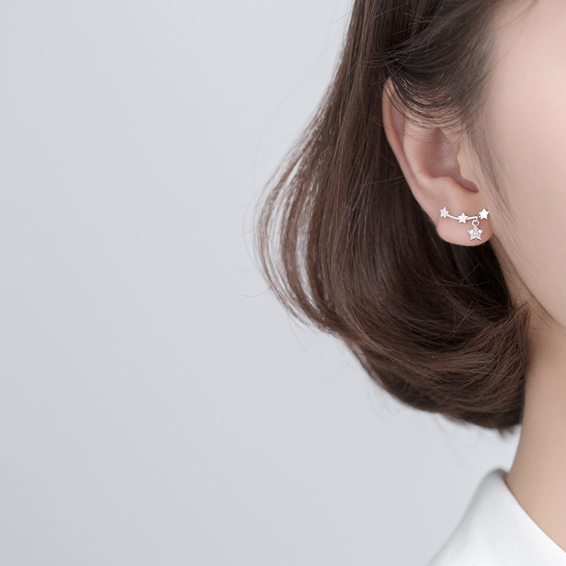 Khuyên tai bạc Ý s925 ngôi sao World Star G2585 - AROCH Jewelry