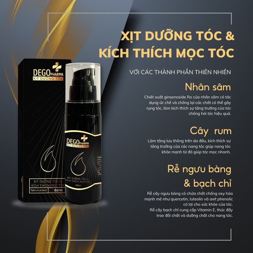 Tinh chất mọc tóc Dego Pharma 60ml - phục hồi tóc hư tổn, giảm gãy rụng nhanh, giảm hói đầu, dưỡng tóc mềm mượt