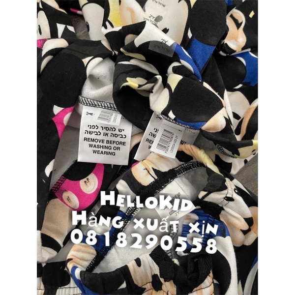 B513 - Bộ nỉ nhiều hình Mjckey new bé trai &amp; bé gái