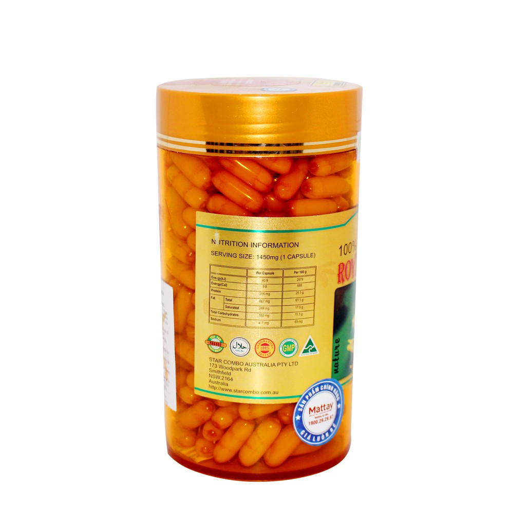 Sữa Ong Chúa Royal Jelly 1450mg - Costar - Chai 100 Viên - Giúp Tăng Cường Sức Khỏe, Nâng Cao Sức Đề Kháng.