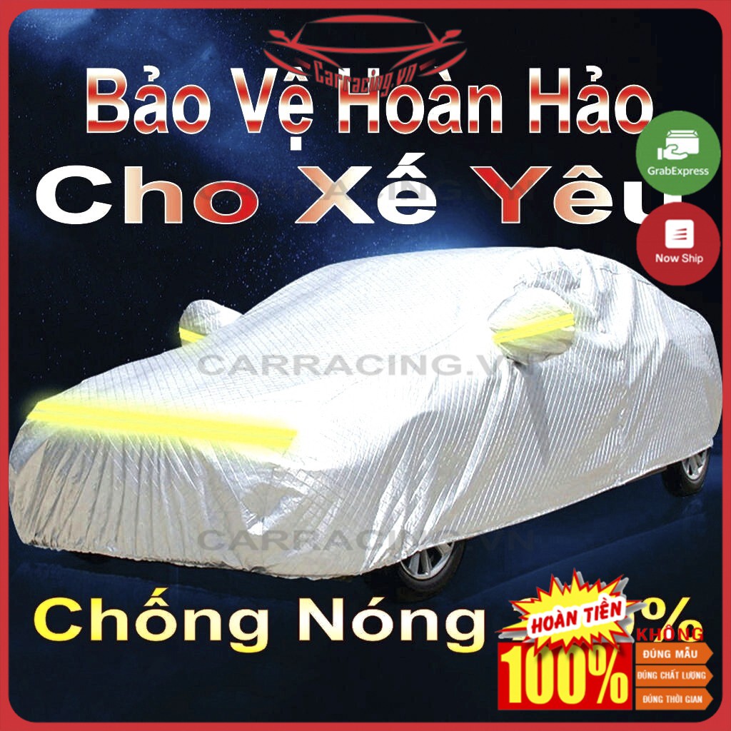 Bạt phủ xe ô tô CARRACING TAH04  Bạt Phủ Ô TÔ ⛈️Chống 250%⛈️ nóng mưa ⛈️ xước ⛈️ Xe Hơi 4 chỗ , 5 Chỗ , 7 chỗ , Bán Tải