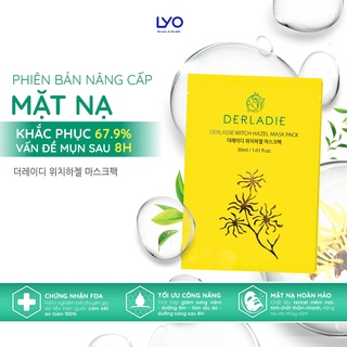 Mặt nạ derladie witch hazel mask pack giảm mụn, dưỡng trắng da 30ml