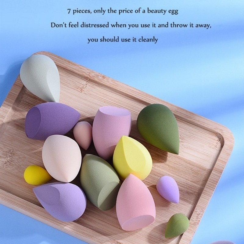 Bộ 7 Mút Trang Điểm Hình Giọt Nước/Giọt Nước Tiện Dụng Cho Nữ