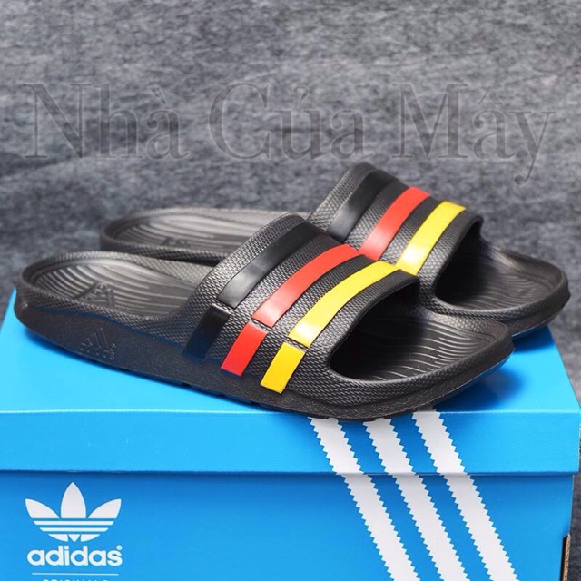 [☘️ADIDAS®☘️]- DÉP ĐÚC DURAMO SLIDES - Đen S/BRY