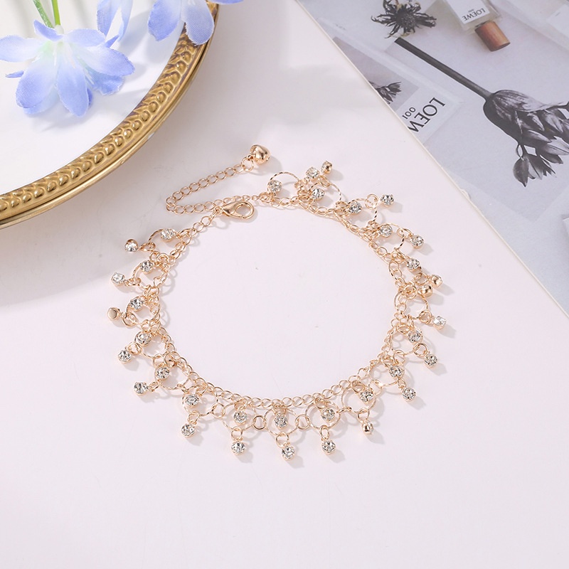 (MớI) Vòng Chân PhốI Tua Rua ĐíNh Đá Xinh XắN