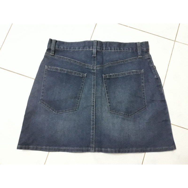 🌹🌿❤ Váy denim jeans Uniqlo mini skirt cạp cao