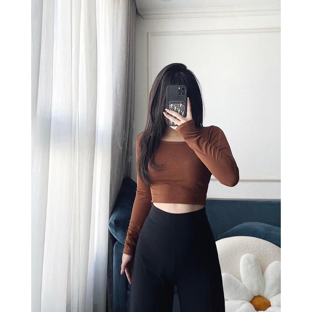 SET 3 ÁO 3 MÀU CỔ U (NÂU ĐẬM)