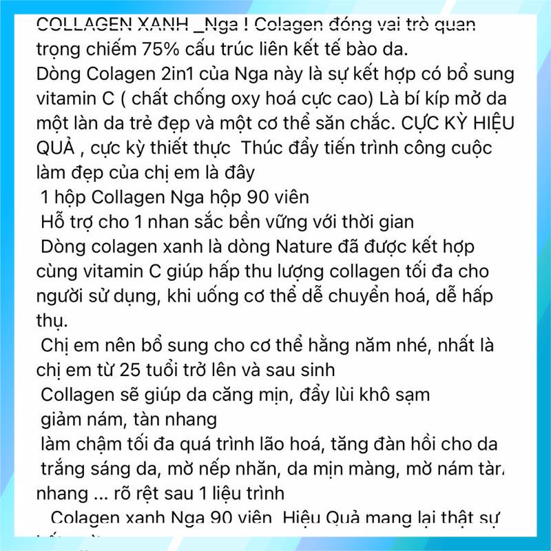 Viên Uống Collagen Xanh 90 Viên của Nga | BigBuy360 - bigbuy360.vn