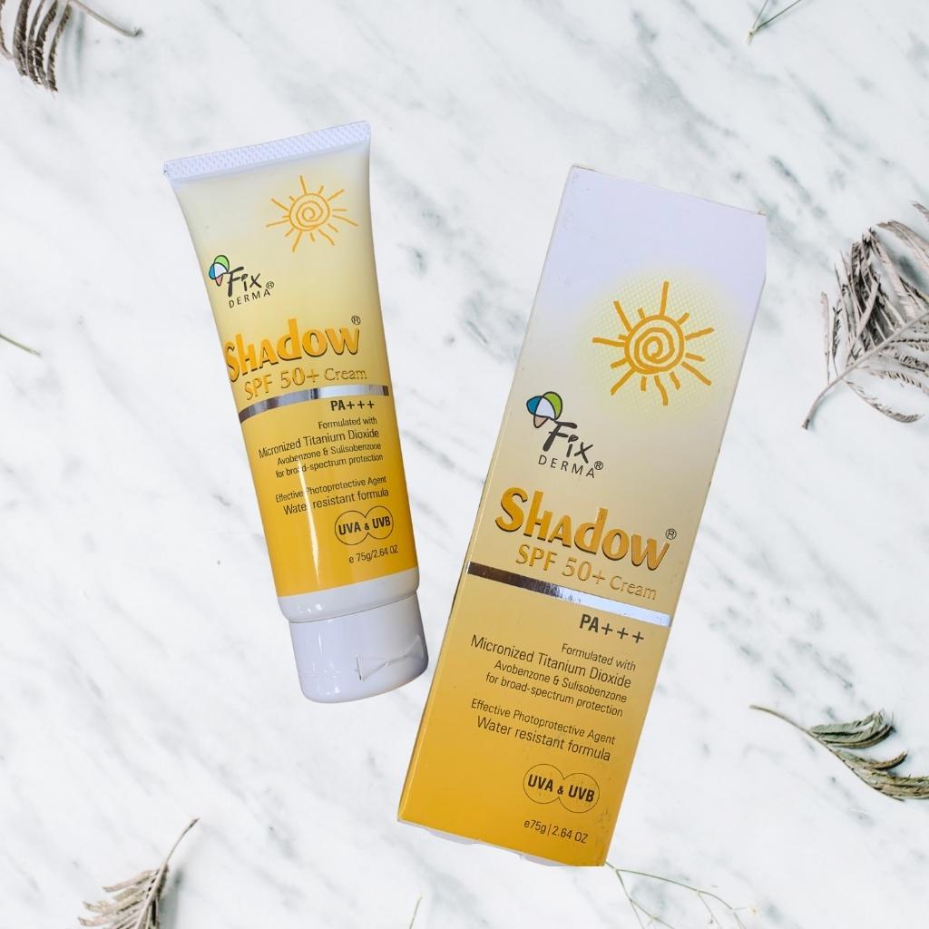 Kem Chống Nắng Fixderma Shadow SPF50+ Cream và SPF30+ Gel 75g