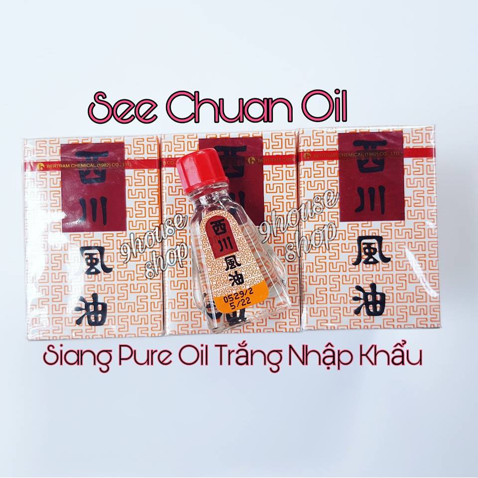 Bộ 12 chai Dầu gió SEE CHUAN OIL Thái Lan-Siang Pure Oil nước trắng