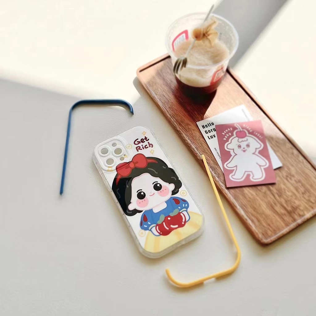 Ốp điện thoại cứng họa tiết bạch tuyết thích hợp cho iphone 13 promax X XS XR 7Plus 8Plus 11 12 12 pro 12 pro max