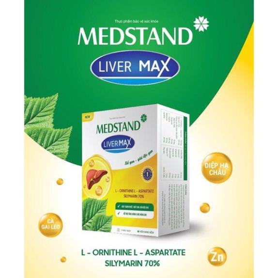 MEDSTAND LIVER MAX – Hỗ trợ bảo vệ và tăng cường chức năng gan, giải độc gan (60 viên)
