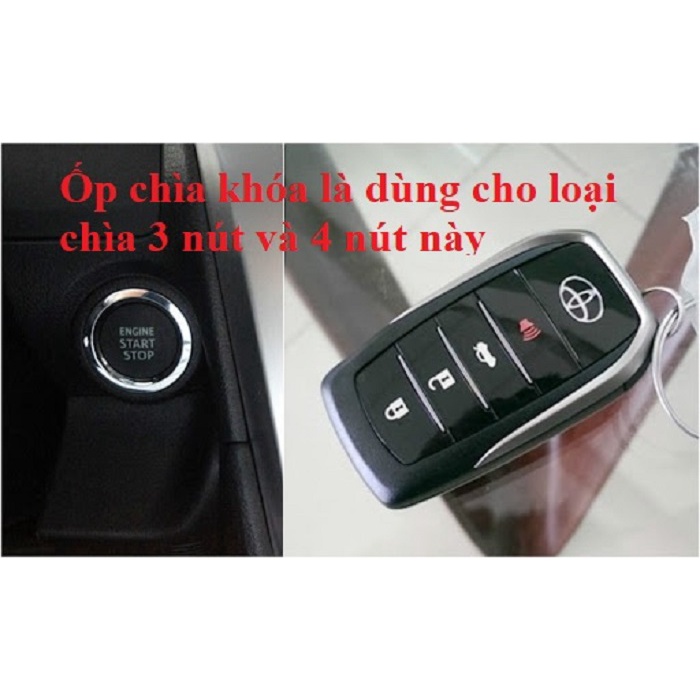 Vỏ ốp chìa khoá xe hơi - ô tô Toyota Hilux, Fortuner, Camry, Land Cruiser Prado cao cấp