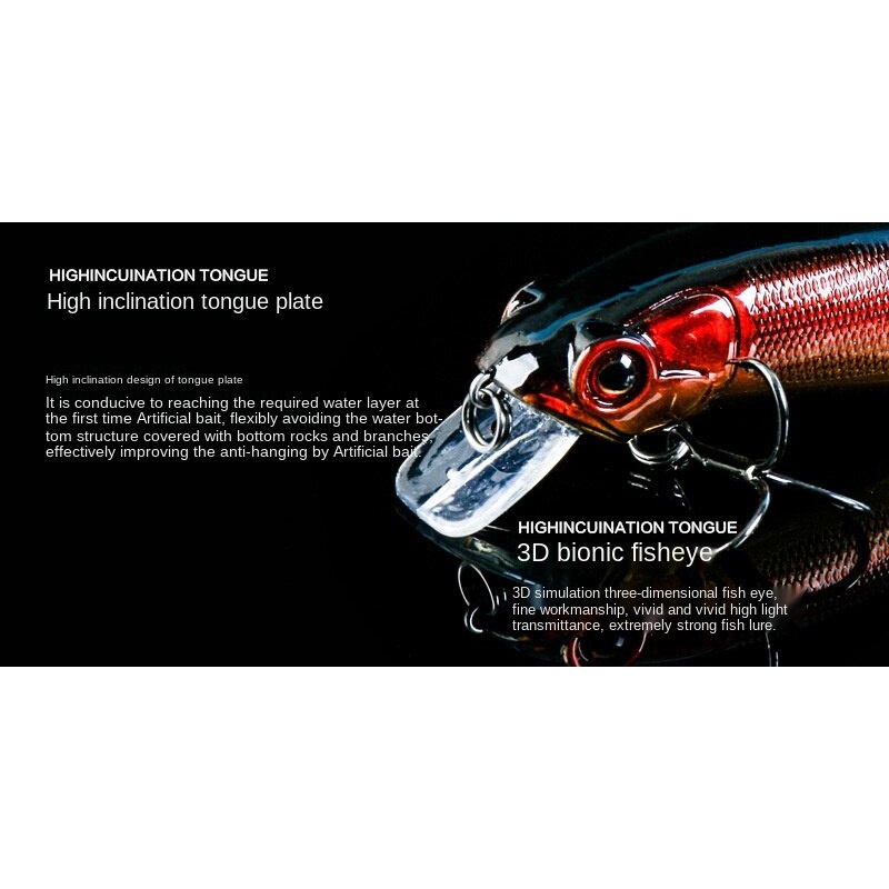 Mồi Câu Cá Giả Dạng Cứng Dài 6cm / 10g Có Móc