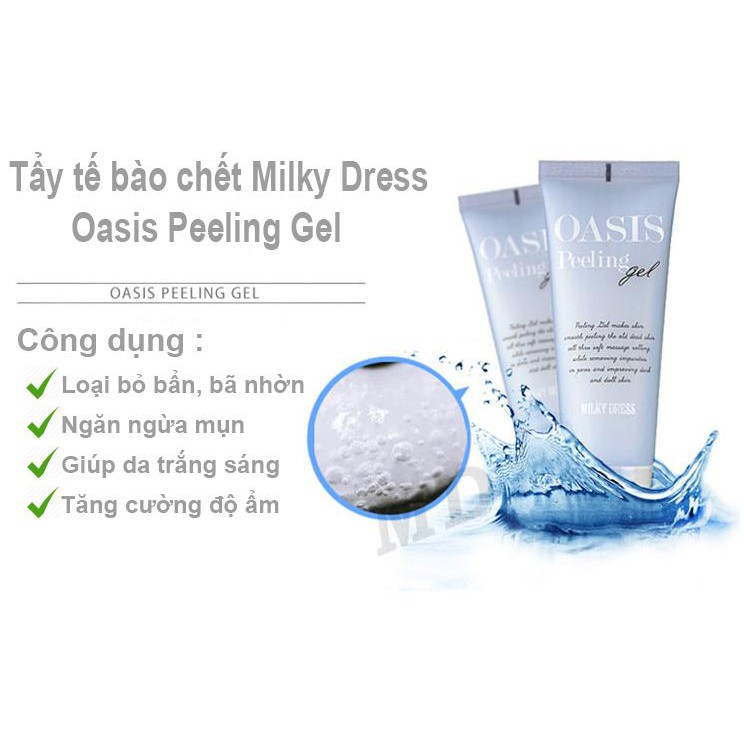 Gel tấy tế bào chết làm sáng da không gây kích ứng da Milky Dress Oasis Peeling Gel (100ml)