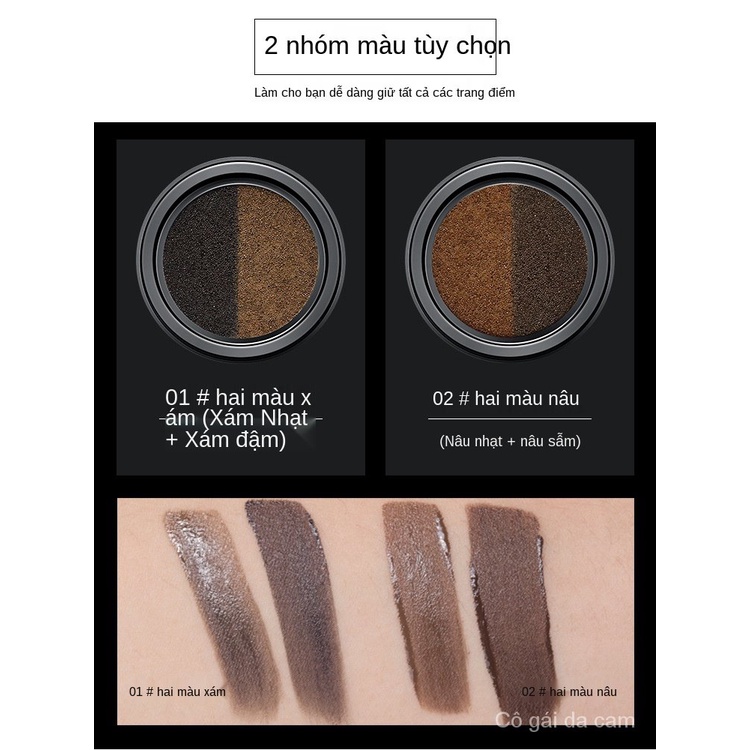Bicolor Đệm Lông Mày Màu Bột Lông Mày Đệm Lông Mày Không Thấm Nước Và Mồ Hôi Dễ Dàng Trang Điểm Bút Chì Beauty Trang Điểm | BigBuy360 - bigbuy360.vn