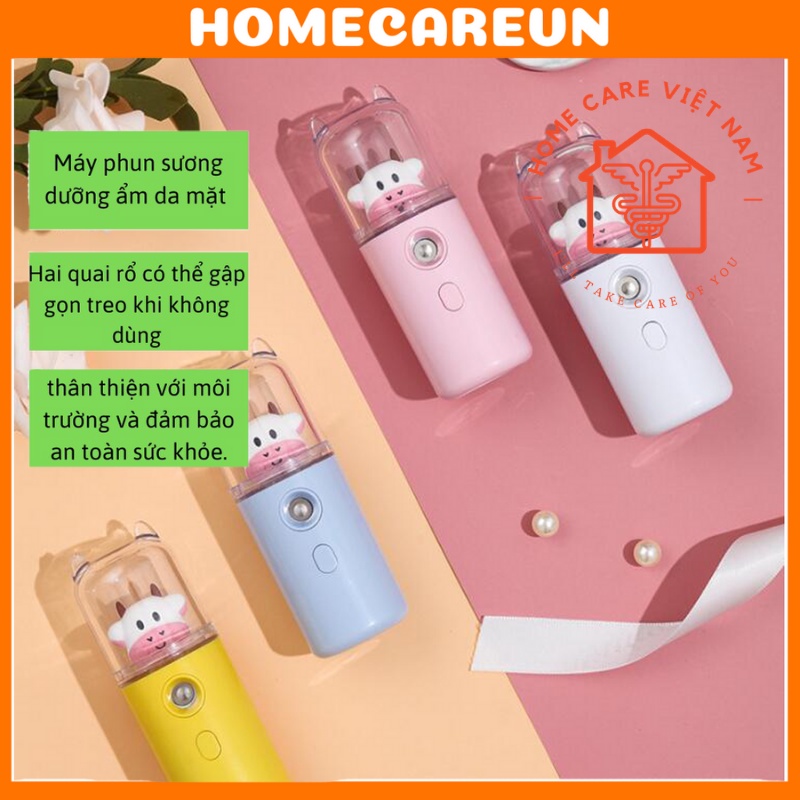 Máy phun sương mini cầm tay hình chú bò sữa