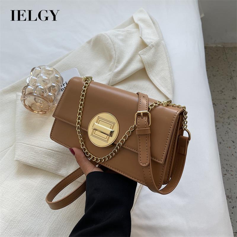 Túi đeo chéo IELGY dây xích phong cách retro thời trang mùa hè dành cho nữ