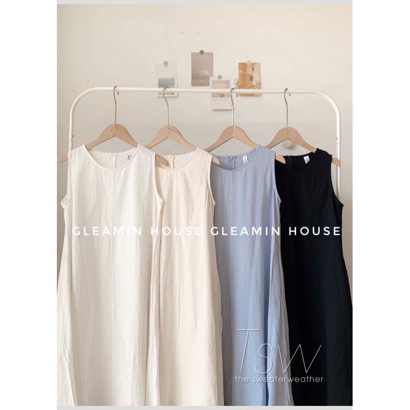 Ảnh thật/Video] Váy đũi sát nách cổ tròn cực mát Đầm nữ ba lỗ nhiều màu có túi | BigBuy360 - bigbuy360.vn