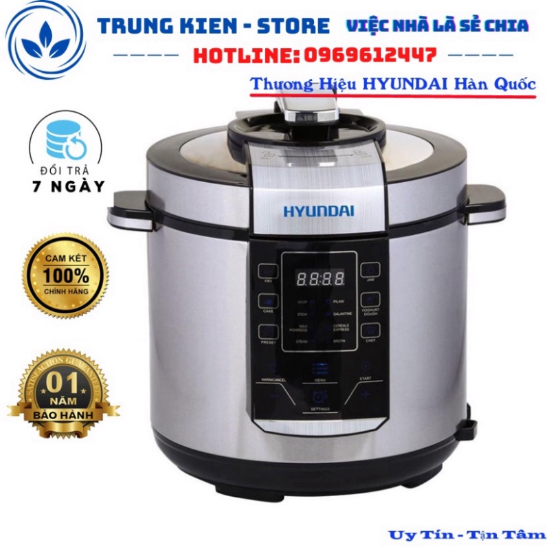 Nồi Áp Suất Điện Tử Đa Năng Hyndai HDE 2500S, Nồi áp suất dung tích 6 lít chính hãng, Bảo hành 12 tháng