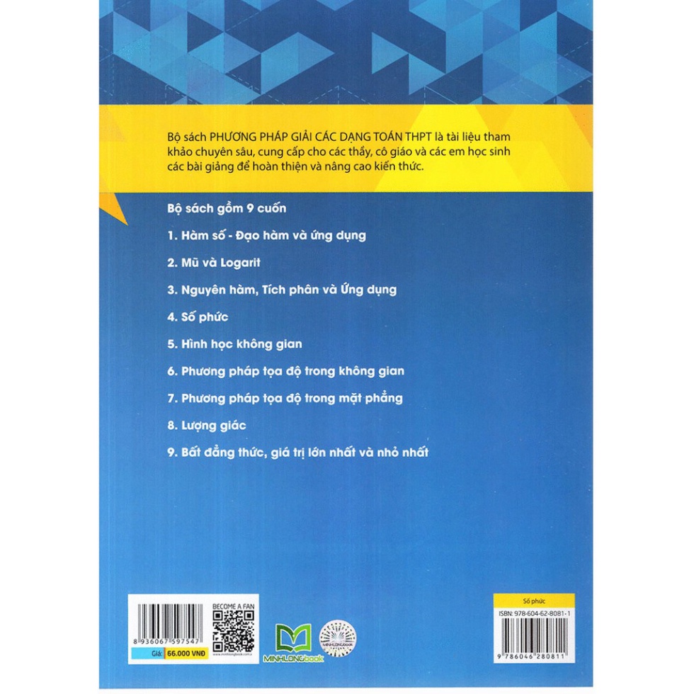 [Mã LT50 giảm 50k đơn 250k] [TIEMSACHTO] Sách - Phương Pháp Giải Các Dạng Toán Thpt - Số Phức (SM-0661)