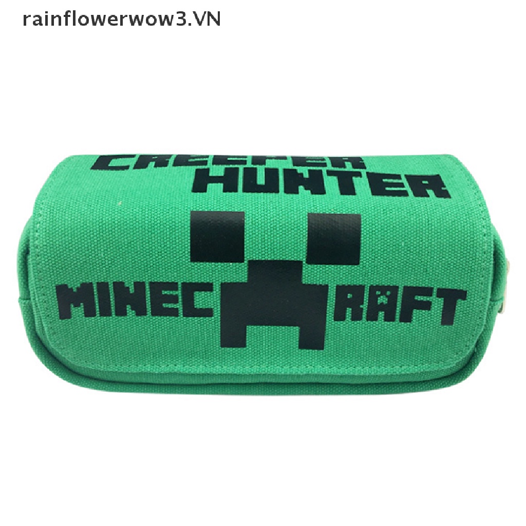 Hộp đựng bút in họa tiết phong cách Minecraft sức chứa lớn thích hợp cho bé trai bé gái