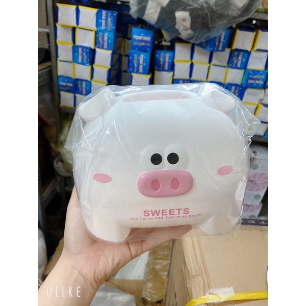 HỘP ĐỰNG GIẤY CUTE HÌNH GẤU - LỢN SIÊU CƯNG Mới 2021