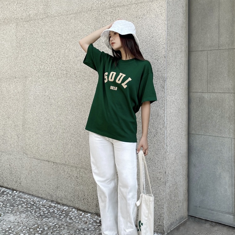 Áo thun unisex in logo SOUL Vải Nhung CAO CẤP form basic 100% cotton vải dày, không xù lông SOUL OF A NATION