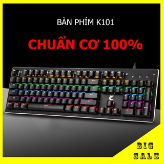 Bàn phím cơ Gaming K101, bàn phím cơ hỗ trợ game thủ có đèn LED cao cấp