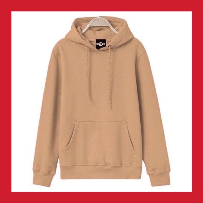 Áo Hoodie♥️FREESHIP♥️Trơn nỉ Unisex - Màu Kem Tan