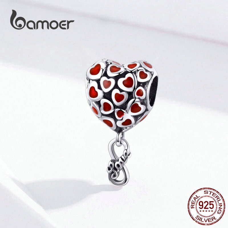Bamoer Vòng Tay Bạc 925 Mặt Hình Trái Tim Thời Trang Cho Nữ