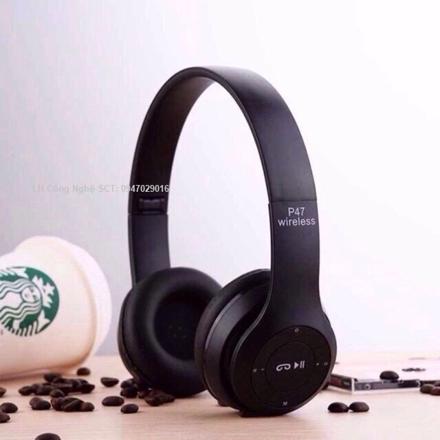 Tai nghe bluetooth Chụp Tai Headphone P47 ⚡Âm Thanh Đỉnh Cao⚡