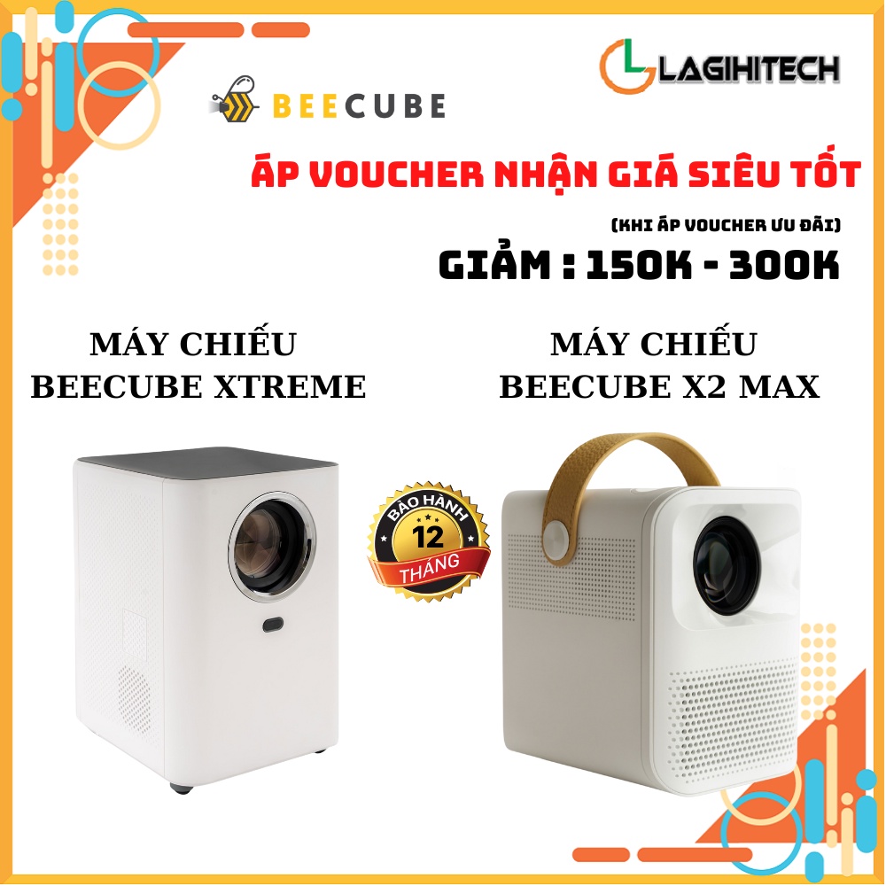 Máy Chiếu Mini BeeCube X2 Max, Xtreme Độ phân giải Full HD 1080P Bảo Hành 1 năm Máy chiếu 4k cho điện thoại
