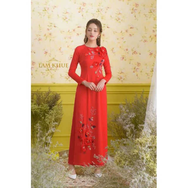 Áo dài lụa 2tà(bảo gồm cả quần)