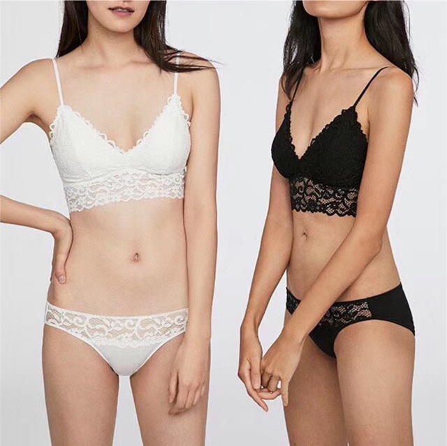 OS018 Sale Xả - Áo Bralette Oysho Không Gọng Có Mút Kèm Quần Không Đường Viền Cùng Màu | BigBuy360 - bigbuy360.vn