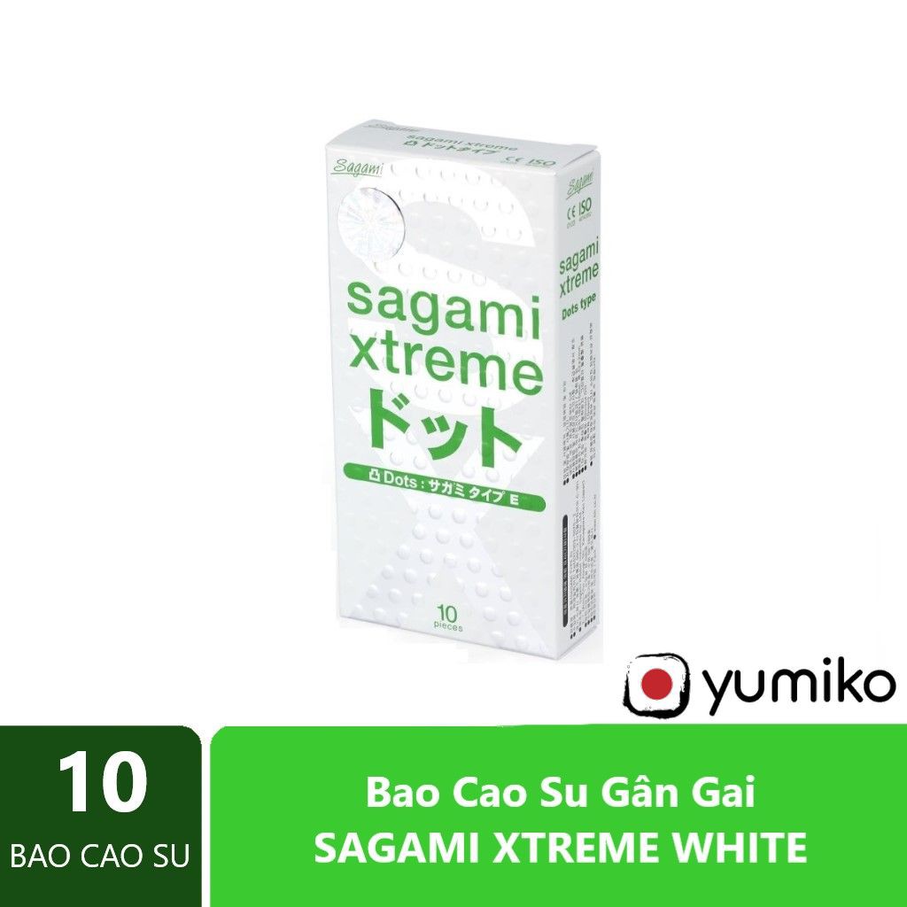 Combo 03 Hộp Bao Cao Su SAGAMI XTREME WHITE Gân Gai, SUPER THIN Siêu Mỏng.