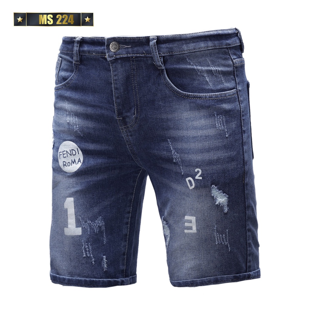 Quần short jean nam Gemini chất liệu Denim co dãn 4 chiều cao cấp KV224