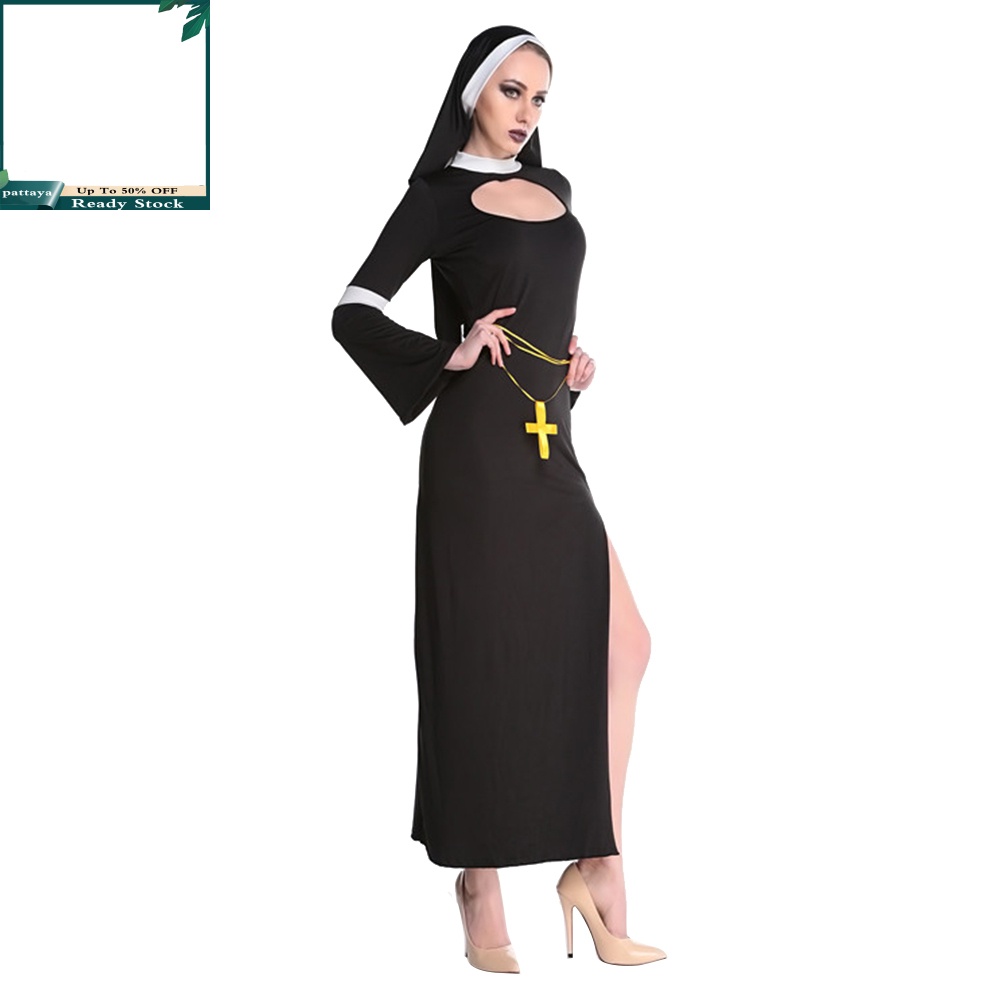 Đầm tay dài xẻ tà hóa trang Halloween gợi cảm cho nữ | BigBuy360 - bigbuy360.vn
