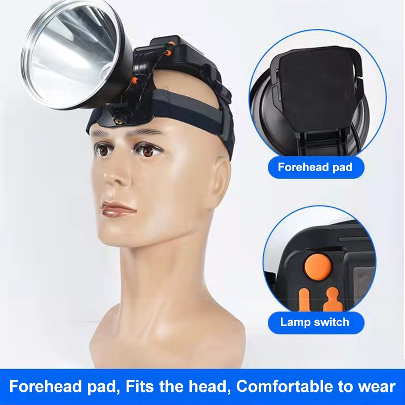 Đèn Pin Đội Đầu Siêu Sáng Chống Thấm Nước Có Thể Sạc Lại Được